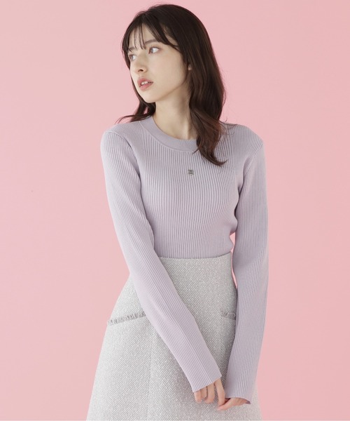 JILLSTUART❤︎大人可愛い肩刺繍ニット S-LL】大人のエレガントな着こなしに ラメ刺繍ニット（ニット