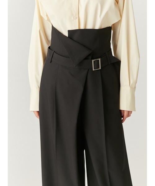 FRAY I.D パンツ スーパーハイウエストベルトパンツ レディース 