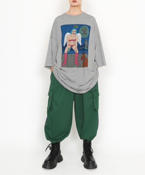 tシャツ Night angelスーパービッグＴシャツ レディース メンズ PUNYUS tシャツ Night angelスーパービッグTシャツ レディース