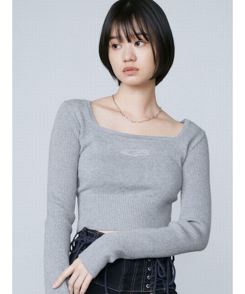 EMODA ニット セーター ストーンクロップドニット レディース 
