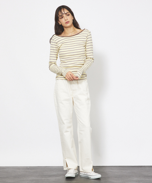JUN MIKAMI ホワイトストレートデニム JUN MIKAMI/ジュンミカミ】ホイルデニム 23SS-10-Dの通販