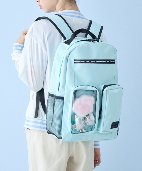 BISKEE リュック 「BISKEE」クリアポケット付きデイバッグ19L/リュック