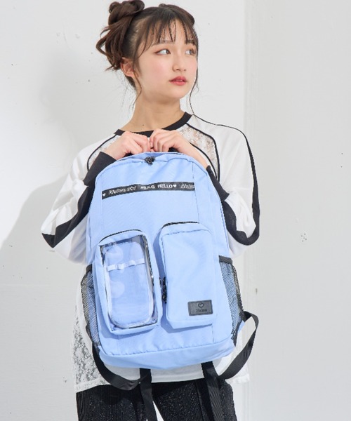 BISKEE リュック 「BISKEE」クリアポケット付きデイバッグ19L/リュック