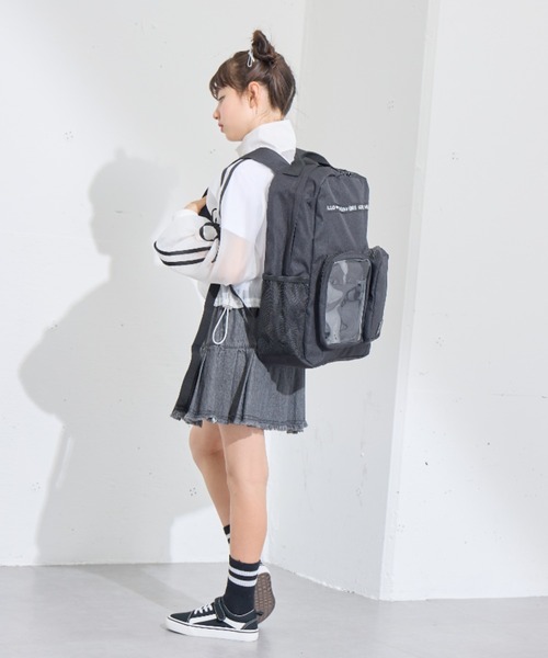 リュック 「BISKEE」クリアポケット付きデイバッグ19L/リュック