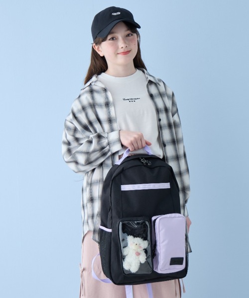 BISKEE リュック 「BISKEE」クリアポケット付きデイバッグ19L/リュック