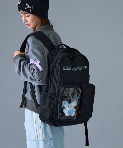 BISKEE リュック 「BISKEE」クリアポケット付きデイバッグ19L/リュック