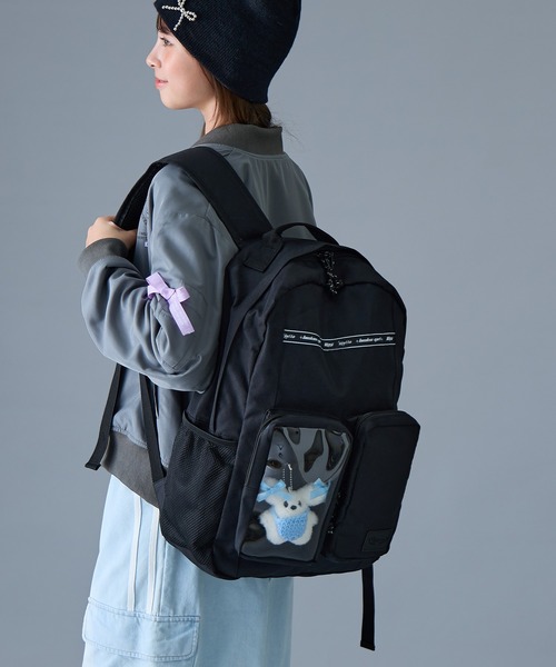 BISKEE リュック 「BISKEE」クリアポケット付きデイバッグ19L/リュック