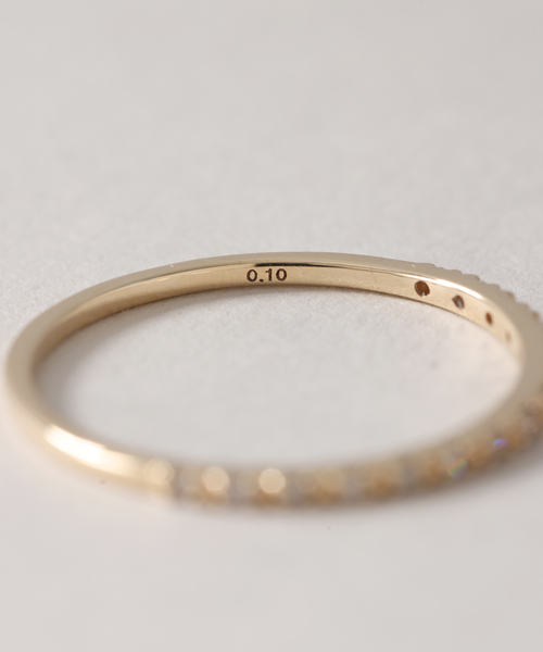 Lilas 指輪 リング ダイヤハーフエタニティーリング K10 レディース