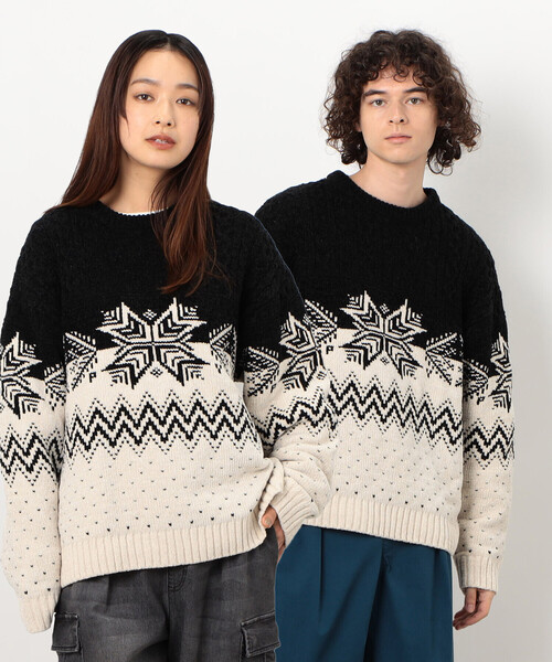 スタージャガードセーター アンバーグリーム AMBERGLEAM - Star Warm Sweater (size-M/XL) ¥26000+tax