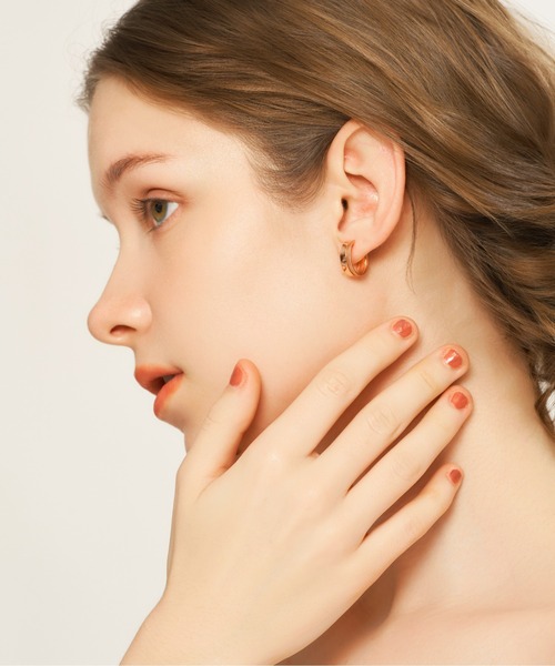 Jewel closet by L&Co. ピアス K10 ダブル フープ ピアス レディース