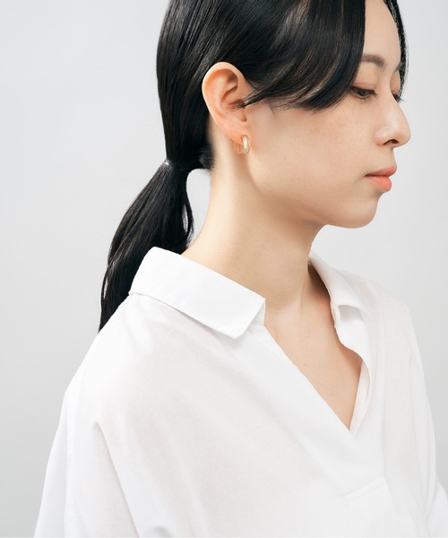 Jewel closet by L&Co. ピアス K10 ダブル フープ ピアス レディース