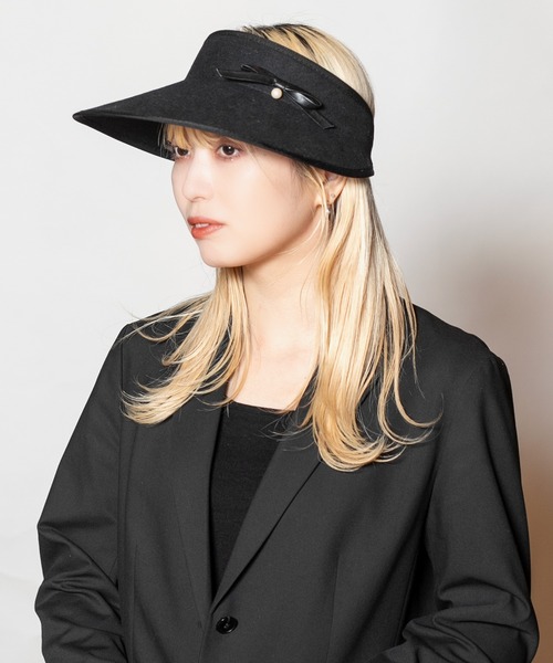 【新品】CA4LAカシラ日本製モード感抜群ジェンダーレス通年可 麻リネン混ベレー CA4LA（カシラ） サンバイザー LEILA レディース : ZOZOTOWN Yahoo!店