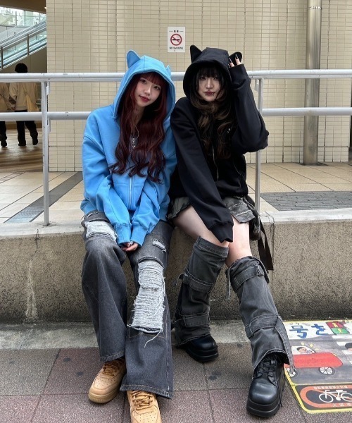OY パーカー 「OY/オーワイ」 PLAYFUL ODOLLY EAR HOODIE ZIP UP