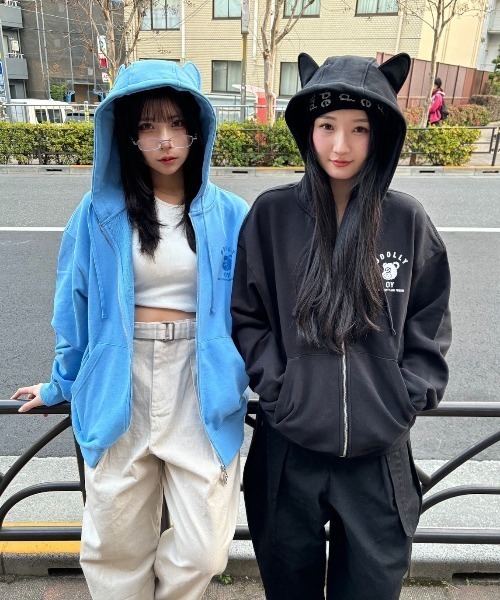 OY/オーワイ』 PLAYFUL ODOLLY EAR HOODIE ZIP UP/プレイフル