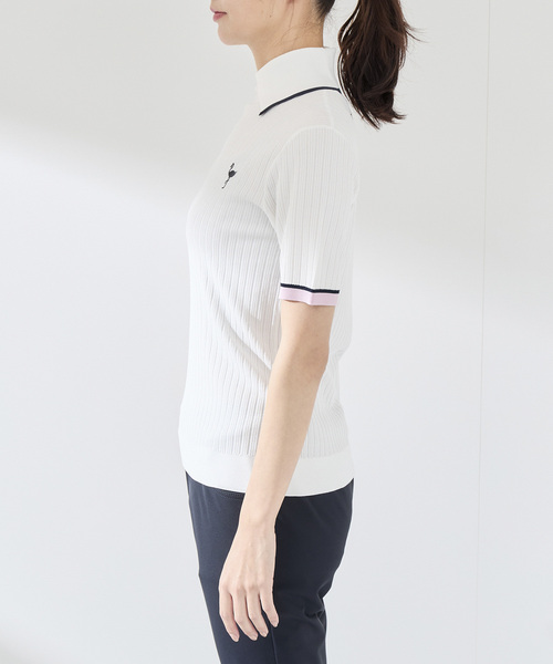 JUN&ROPE'（ジュンアンドロペ） ニット セーター 針抜きリブ衿使い5分