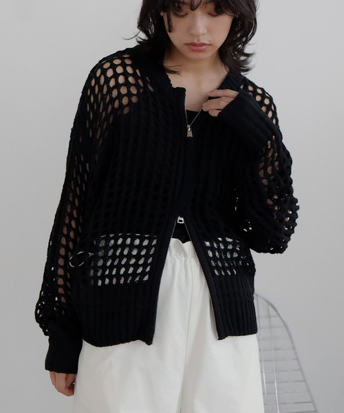 hellam（ヘラム） ニットカーディガン FREE ブラック レディース