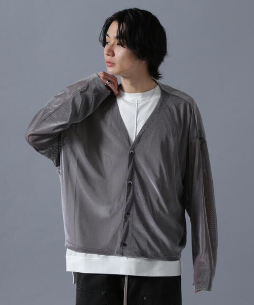 カーディガン DankeSchon/ダンケシェーン/MESH VELOR CARDHIGAN レディース メンズ DANKE SCHON カーディガン DankeSchon/ダンケシェーン/MESH
