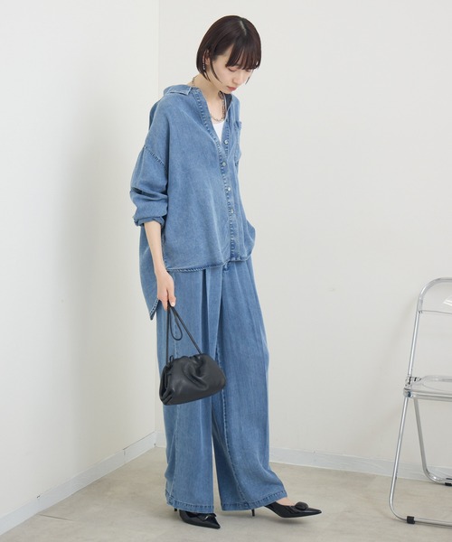 ブラウス シャツ ROSIEE テンセルデニムシャツ レディース Paradise Picnic ブラウス シャツ ROSIEE テンセルデニムシャツ