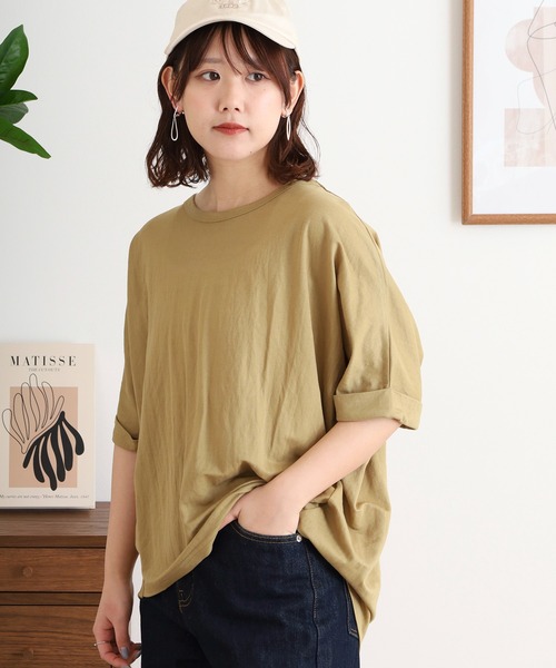 mitis tシャツ 接触冷感カノコドルマン半袖ゆるプルオーバー