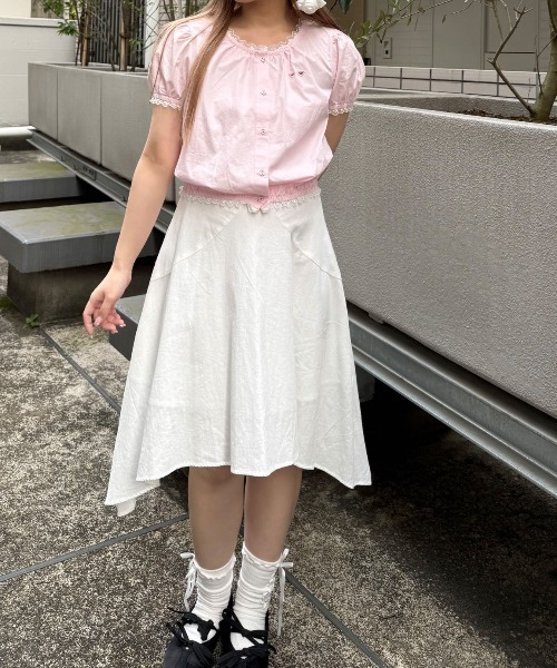 ブラウス シャツ TRIPLE HEART BLOUSE/トリプルハートブラウス レディース hugi ブラウス シャツ TRIPLE HEART BLOUSE/トリプルハート