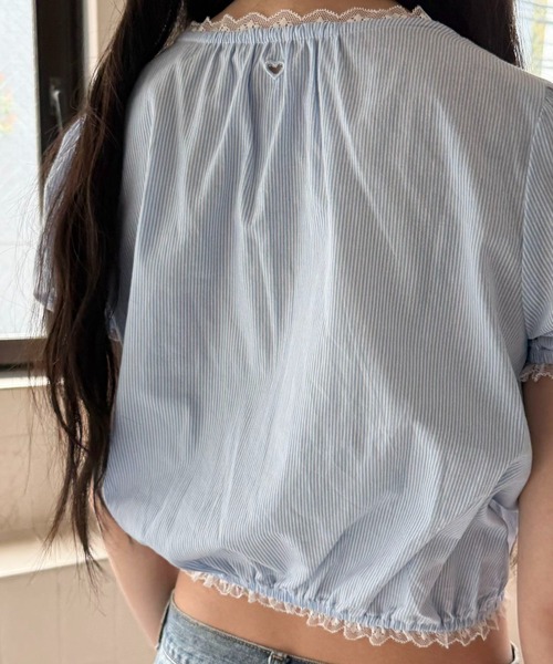 hugi ブラウス シャツ TRIPLE HEART BLOUSE/トリプルハート