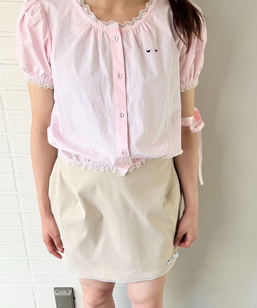 ブラウス シャツ TRIPLE HEART BLOUSE/トリプルハートブラウス レディース hugi ブラウス シャツ TRIPLE HEART BLOUSE/トリプルハート