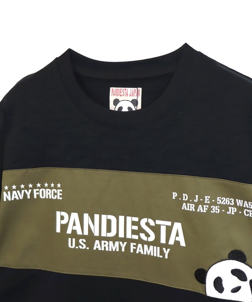 PANDIESTA（パンディエスタ） tシャツ ツイル切替サコッシュ風ポケット