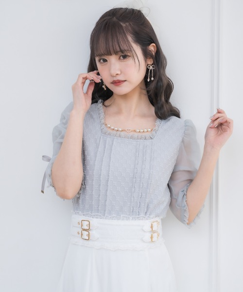 Rady タグ付き　トップス クチュールバイロジータ tシャツ パールチェーンスクエアー