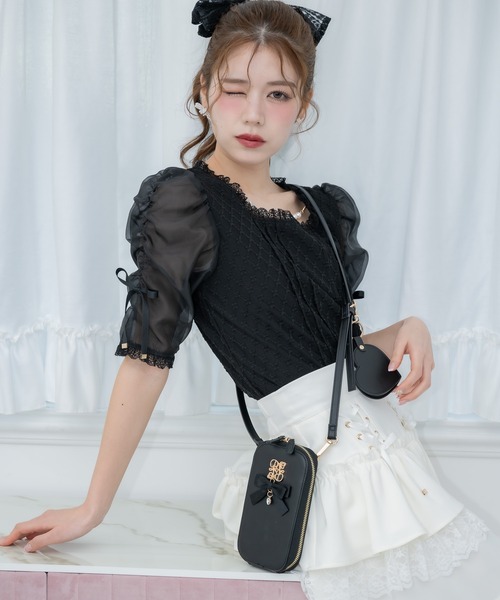 Rady タグ付き　トップス クチュールバイロジータ tシャツ パールチェーンスクエアー