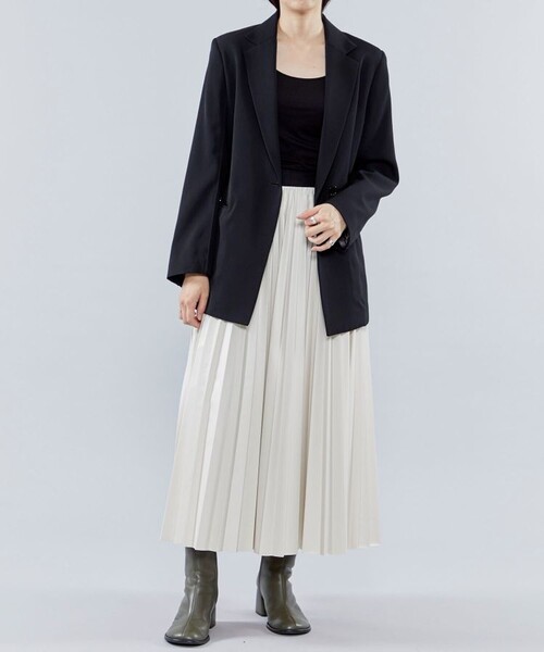 「CITY」 プリーツスカート 1 ブラック レディース_画像5