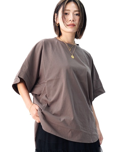 tシャツ 「AECA BLANC」アエカブラン/オーガニックコットン　コクーンプルオーバー レディース UNDICI・NOVE tシャツ 「AECA BLANC」アエカブラン/オーガニック