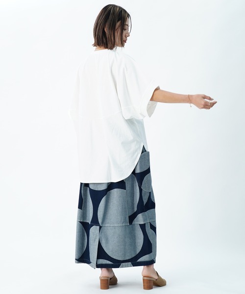 tシャツ 「AECA BLANC」アエカブラン/オーガニックコットン　コクーンプルオーバー レディース UNDICI・NOVE tシャツ 「AECA BLANC」アエカブラン/オーガニック