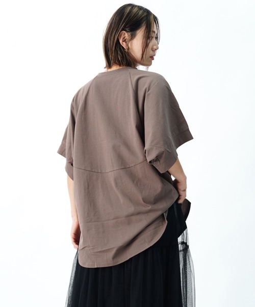 tシャツ 「AECA BLANC」アエカブラン/オーガニックコットン　コクーンプルオーバー レディース UNDICI・NOVE tシャツ 「AECA BLANC」アエカブラン/オーガニック
