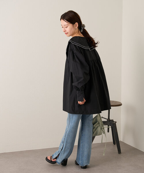 Kastane B ダブルカラーチュニック Kastane チュニック B ダブルカラーチュニック : ZOZOTOWN Yahoo