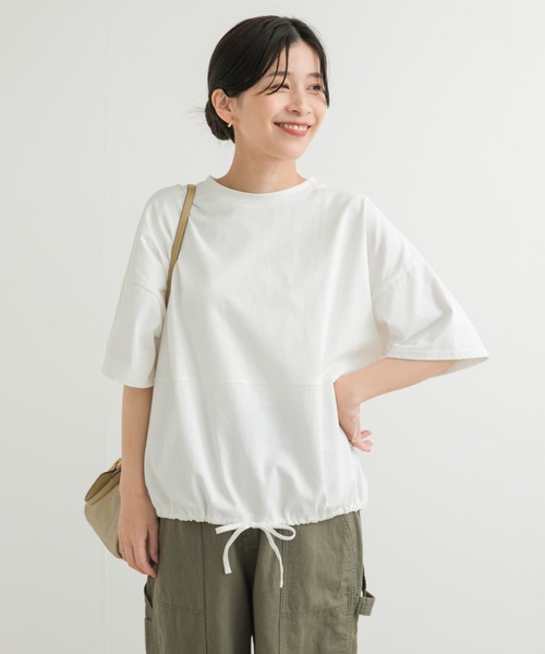 tシャツ stretch random RIB プルオーバー レディース URBAN RESEARCH DOORS tシャツ 「再入荷」ヘムドロストプル