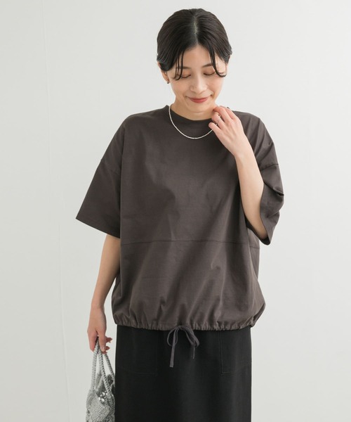 tシャツ stretch random RIB プルオーバー レディース URBAN RESEARCH DOORS tシャツ 「再入荷」ヘムドロストプル