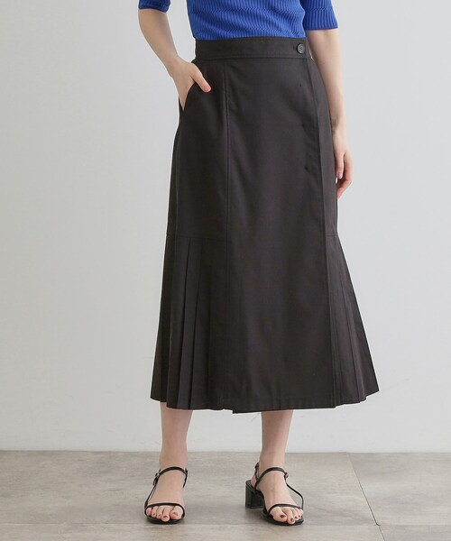 grove（グローブ） スカート 「大人のニュアンス」リネン混サイド
