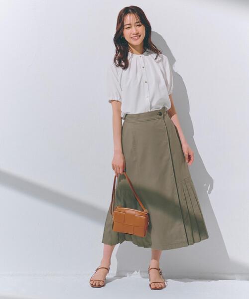 ★SS25★ リネン混ジャカード スカート ベルト付き/関税込 ベルメゾン スカート ロングスカート ロング丈 ボトムス