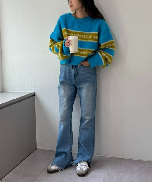 「HELLO.SANFRANCISCO」 長袖ニット ONE SIZE アイボリー レディース_画像9