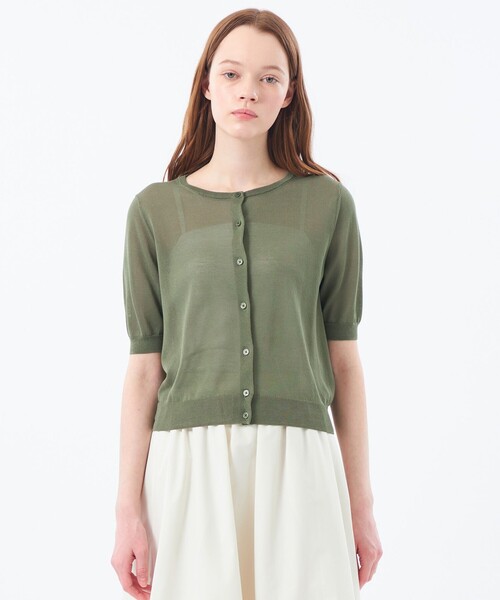 カーディガン 「Heavenly Sheer Knit」 ハーフスリーブカーディガン レディース MACKINTOSH PHILOSOPHY カーディガン 「Heavenly Sheer Knit