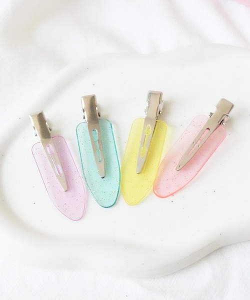 専用出品ヘアピン Port ヘアピン 「 / ポート 」 6個セット ラメ マルチ 透明 ヘア