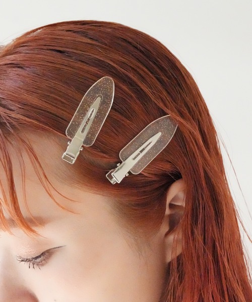 多色 ヘアピン セット Port ヘアピン 「 / ポート 」 6個セット ラメ マルチ 透明 ヘア
