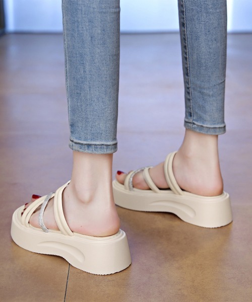 miniministore（ミニミニストア） 厚底 サンダル 厚底サンダル クロス