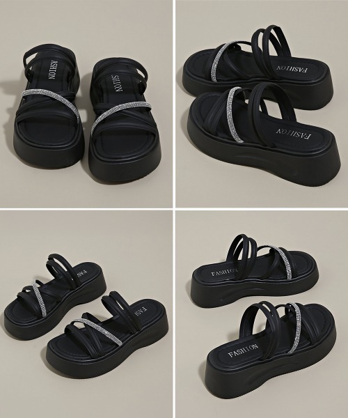 miniministore（ミニミニストア） 厚底 サンダル 厚底サンダル クロス