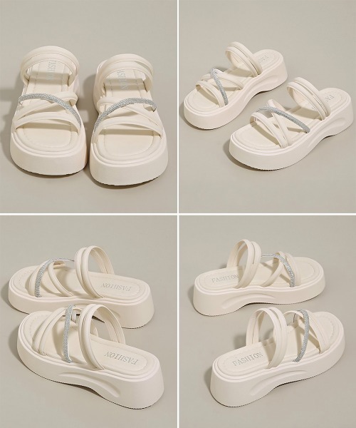 miniministore（ミニミニストア） 厚底 サンダル 厚底サンダル クロス