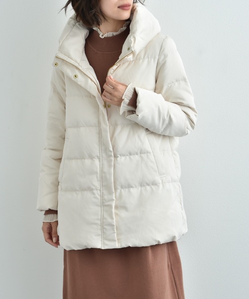 「INTERPLANET」 ダウンコート MEDIUM ネイビー レディース_画像3