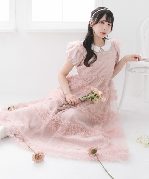 DearMyLoveRose（ディアマイラブローズ） ワンピース 夏 半袖 チュール