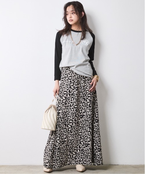 CHIC STYLE（シックスタイル） スカート レオパード柄ナローマキシ