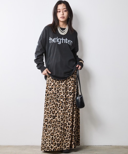 CHIC STYLE（シックスタイル） スカート レオパード柄ナローマキシ