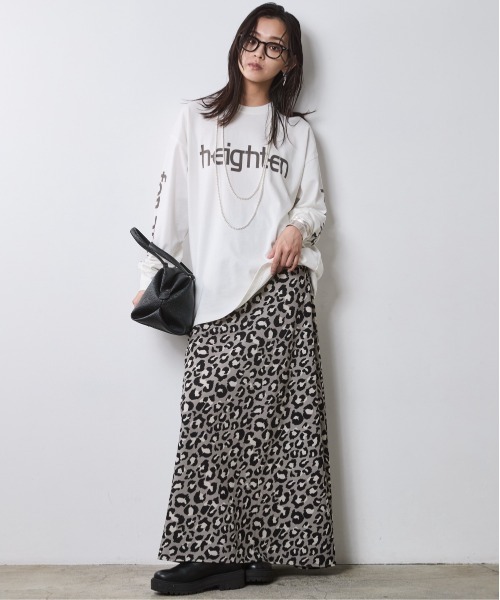 CHIC STYLE（シックスタイル） スカート レオパード柄ナローマキシ